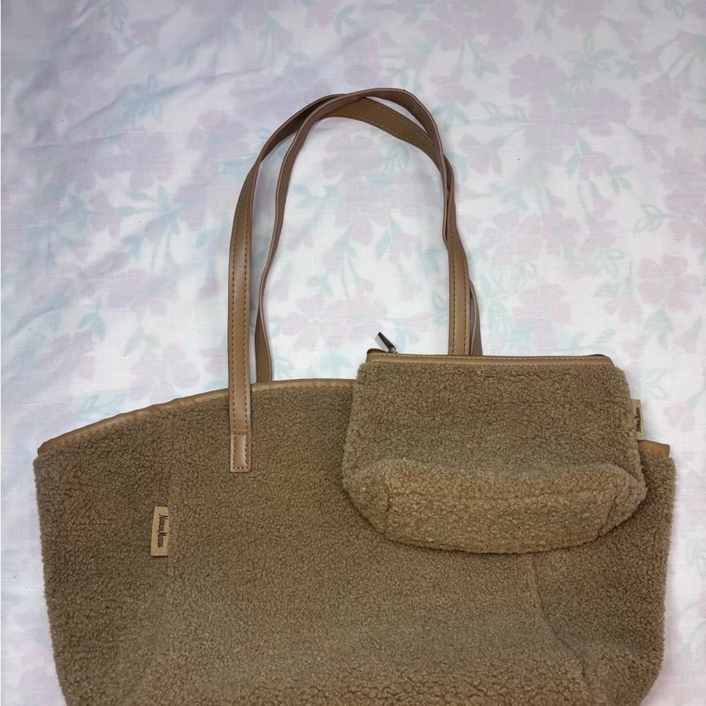 Neiman Marcus Sherpa Tote Bag Set